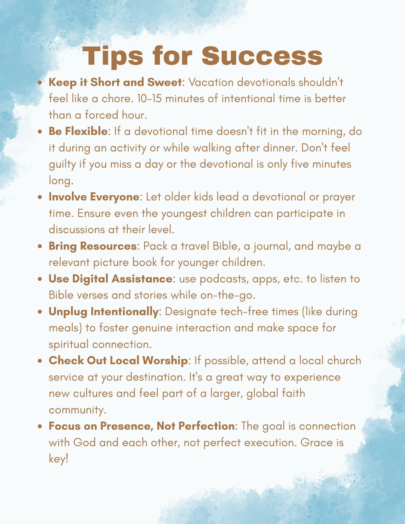 Travel Devotionals